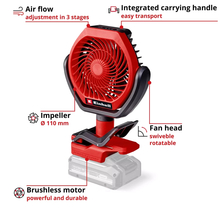 Вентилятор акумуляторний EINHELL GC-CF 18/110 Li - Solo (3408061)