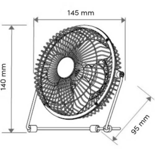 Заказать Вентилятор VOLTENO USB Volteno VO0659 Black