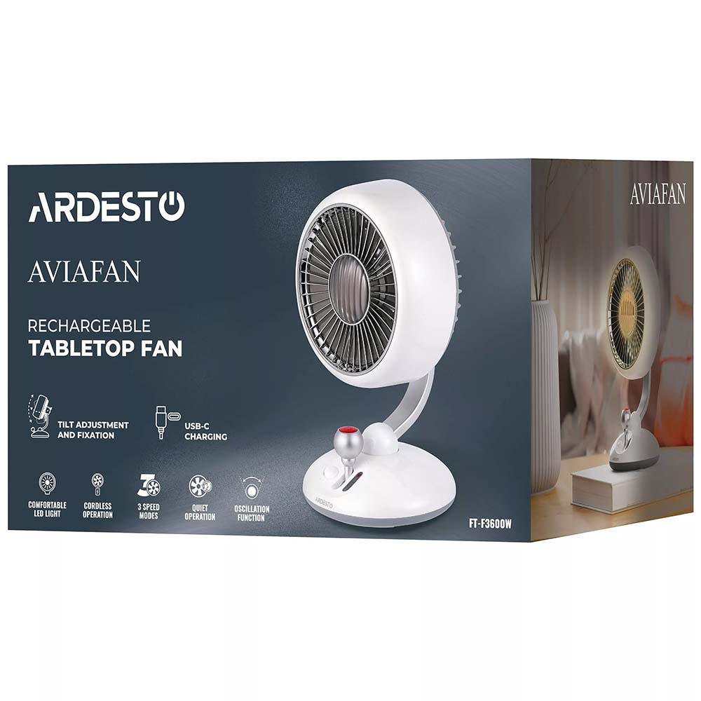 Зображення Вентилятор ARDESTO AviaFan FT-F3600W white