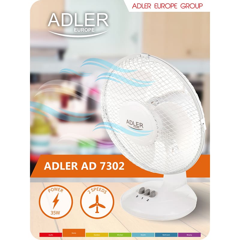 В Україні Вентилятор ADLER AD 7302 White