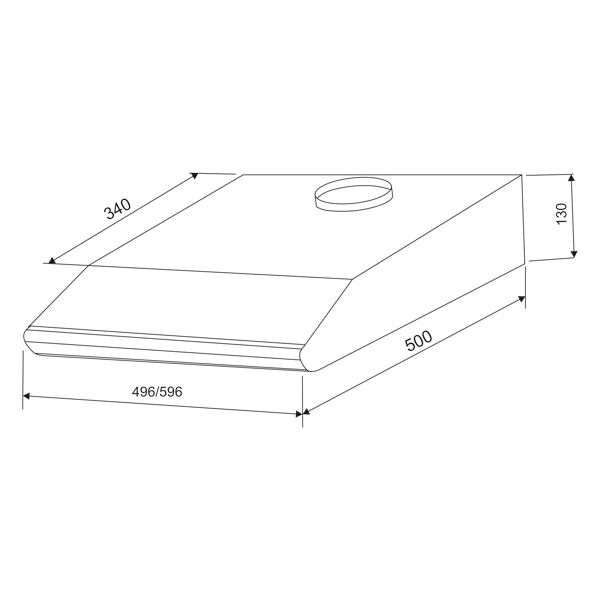 Витяжка JANTAR РН I 50 WH Тип плоска