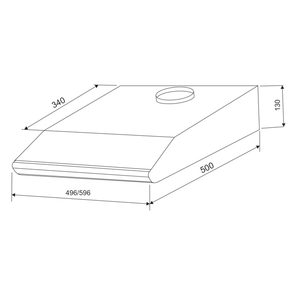 Витяжка JANTAR РН І 60 WH Тип плоска