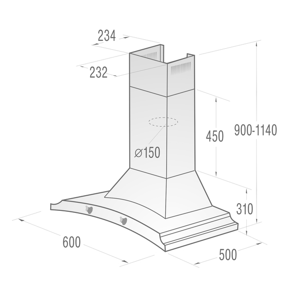 Витяжка GORENJE DK 63 MCLI Тип купольна