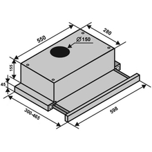 Витяжка VENTOLUX GARDA 60 BK (700) LED