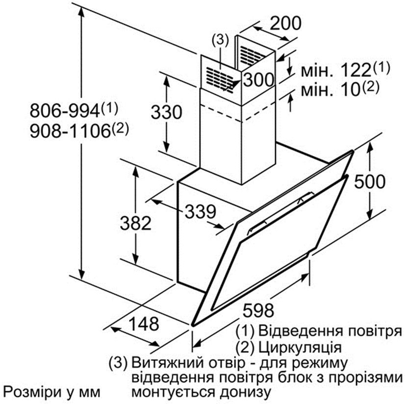 Витяжка BOSCH DWK06G660 Режим роботи циркуляція