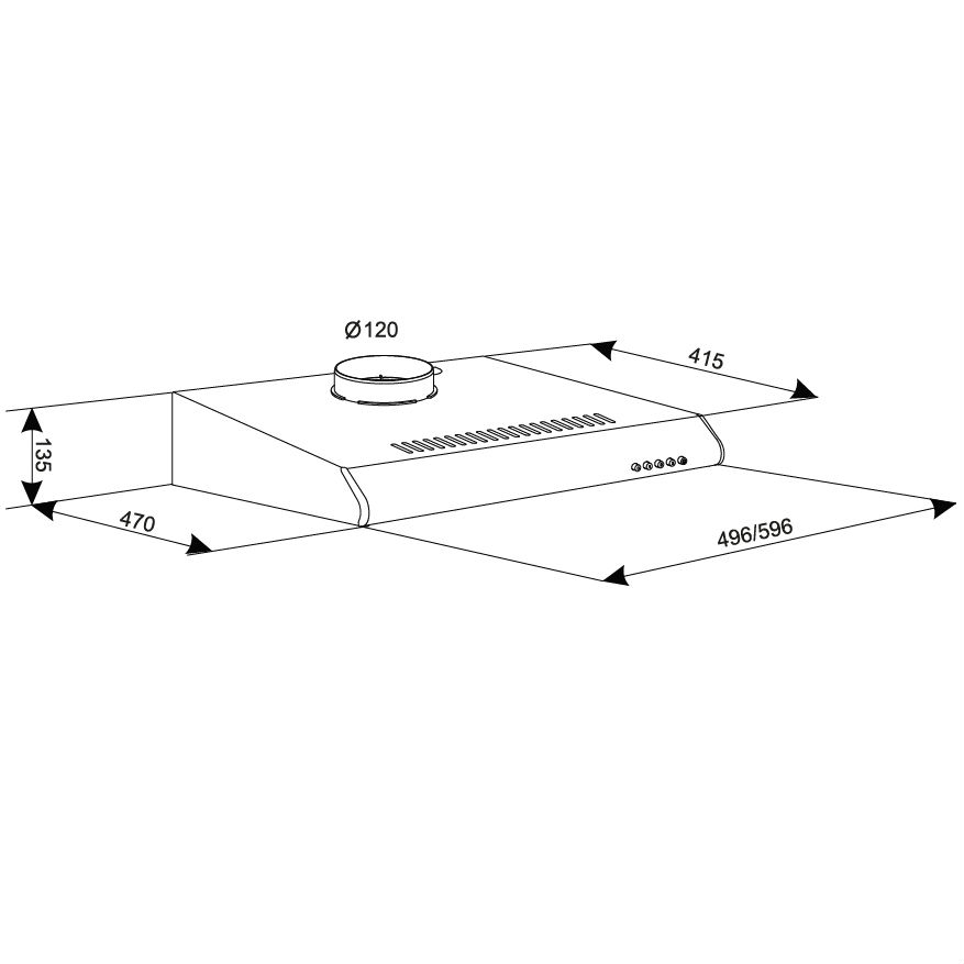 У Фокстрот Витяжка ELEYUS Line I 50 BR