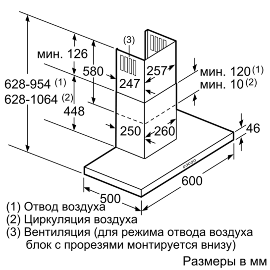 Вытяжка SIEMENS LC67BF532 Максимальная производительность 680