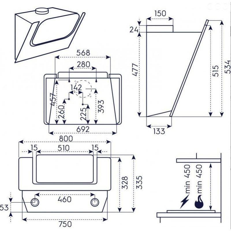 ELECTROLUX EFV80464OK Тип похила