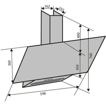 Витяжка VENTOLUX MIRROR 60 BK (750) PB