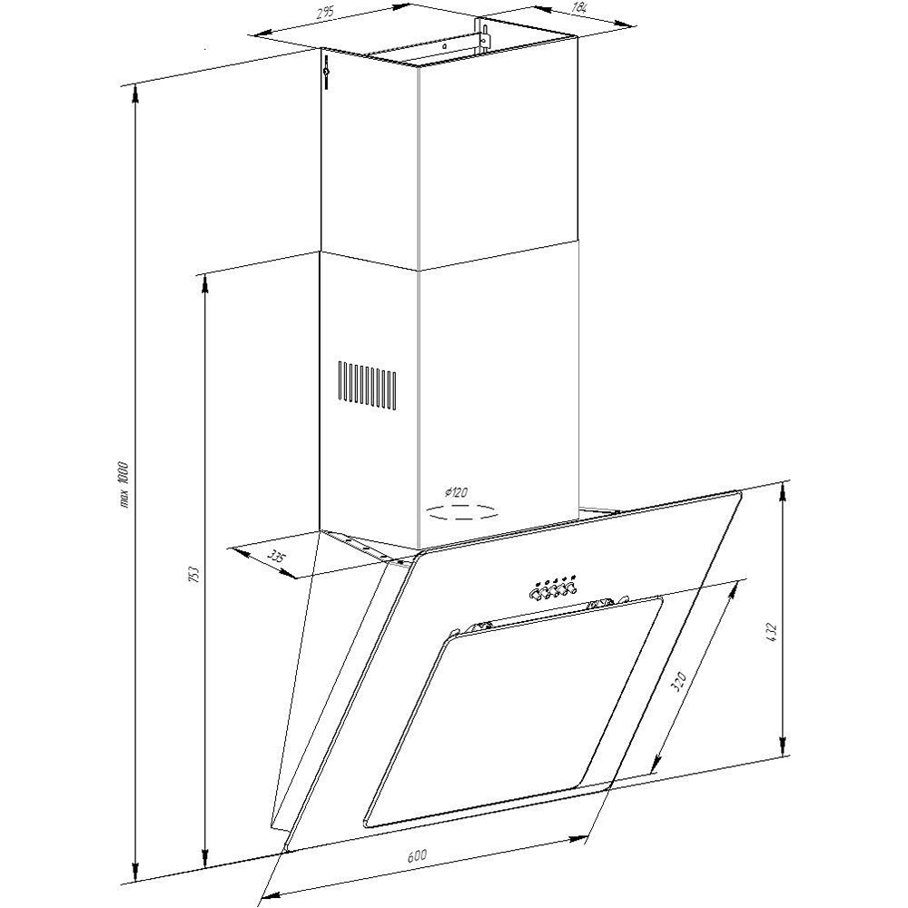 Заказать Вытяжка PYRAMIDA NR 60 M BL IX