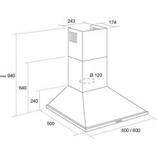 Вытяжка PYRAMIDA KH 50 BL