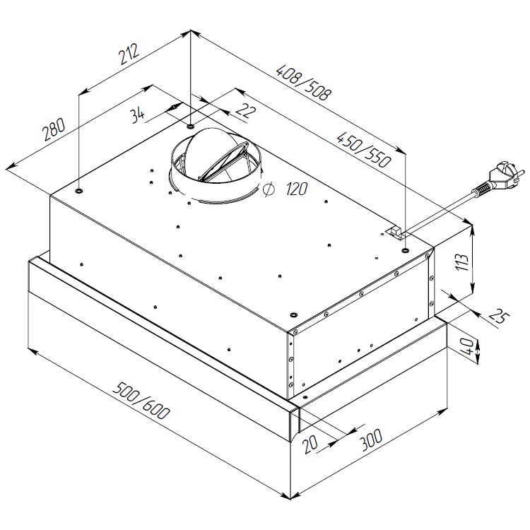 В интернет магазине Вытяжка PYRAMIDA TL 60 SLIM BL