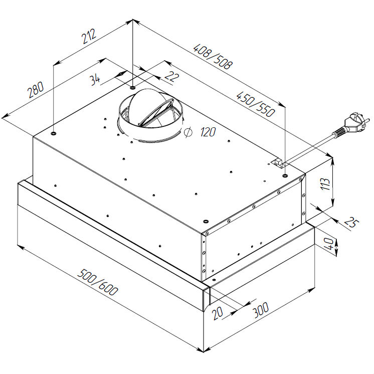 В Україні Витяжка PYRAMIDA TL 50 SLIM IV