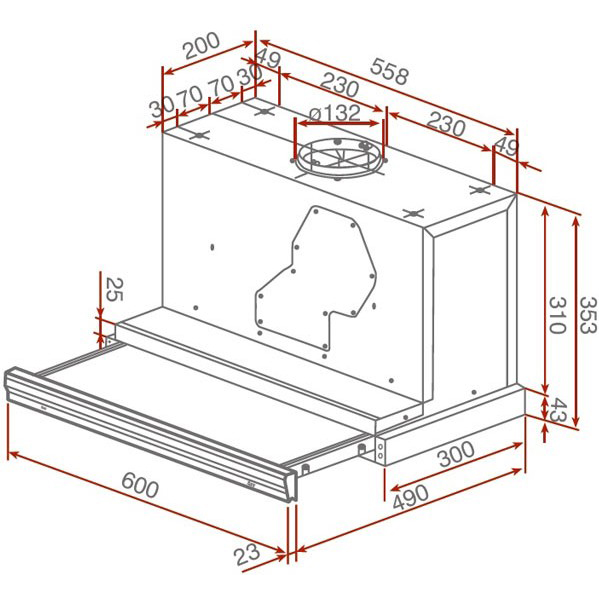 Вытяжка TEKA CNL1 3000 HP Режим работы отвод