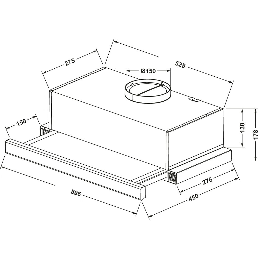 Витяжка ELEYUS Storm G 700 LED SMD 60 WH Фото 15 Витяжка ELEYUS Storm G 700 LED SMD 60 WH