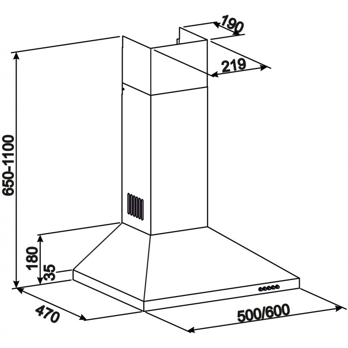 Замовити Витяжка ELEYUS KENT 700 50 IS