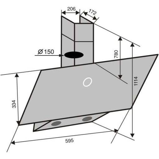 Покупка Витяжка VENTOLUX MIRROR 60 BK (800) TC