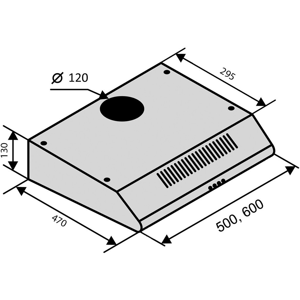 Фото Вытяжка VENTOLUX ALDO 60 WH 2M