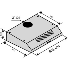 Вытяжка VENTOLUX ALDO 60 WH 2M