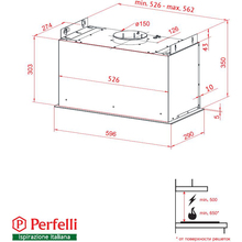 Витяжка PERFELLI BISP 6973 A 1250 W LED Strip