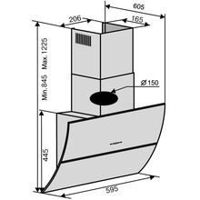 Витяжка VENTOLUX SPACE 60 BK (1200) TRC AO