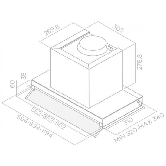 Витяжка ELICA BOX IN IX/A/60 (931) Режим роботи відведення