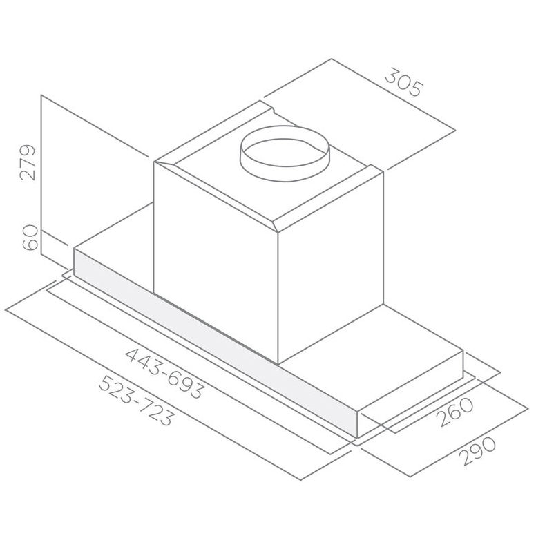 Фото Витяжка ELICA HIDDEN HT IXGL/A/60