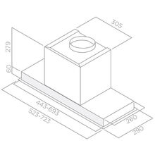 Витяжка ELICA HIDDEN HT IXGL/A/60