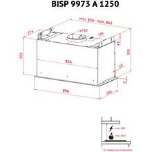 Витяжка PERFELLI BISP 9973 A 1250 IV LED Strip