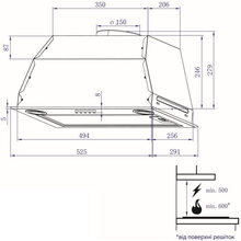 Витяжка MINOLA HBI 5622 WH 1000 LED