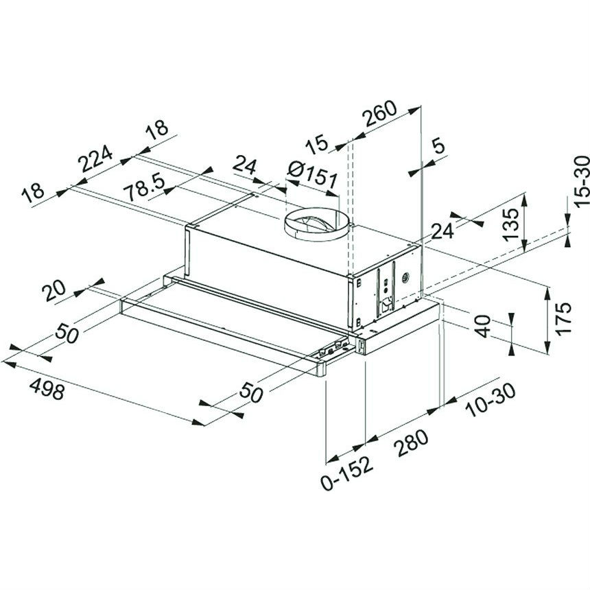 Витяжка FRANKE Flexa FTC 5032 WH V2 (315.0482.621) Тип телескопічна