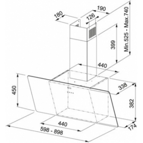 Вытяжка FRANKE Vertical Evo FPJ 615 V WH A (110.0361.903) Тип наклонная