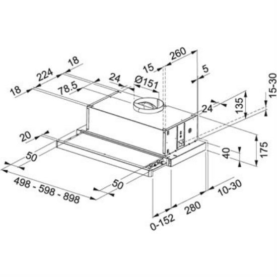 Витяжка FRANKE Flexa FTC 612 WH V2 (110.0200.734) Тип телескопічна