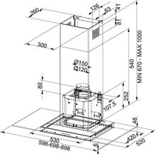 Витяжка FRANKE FGL 9015 BK/XS LED (110.0389.110)