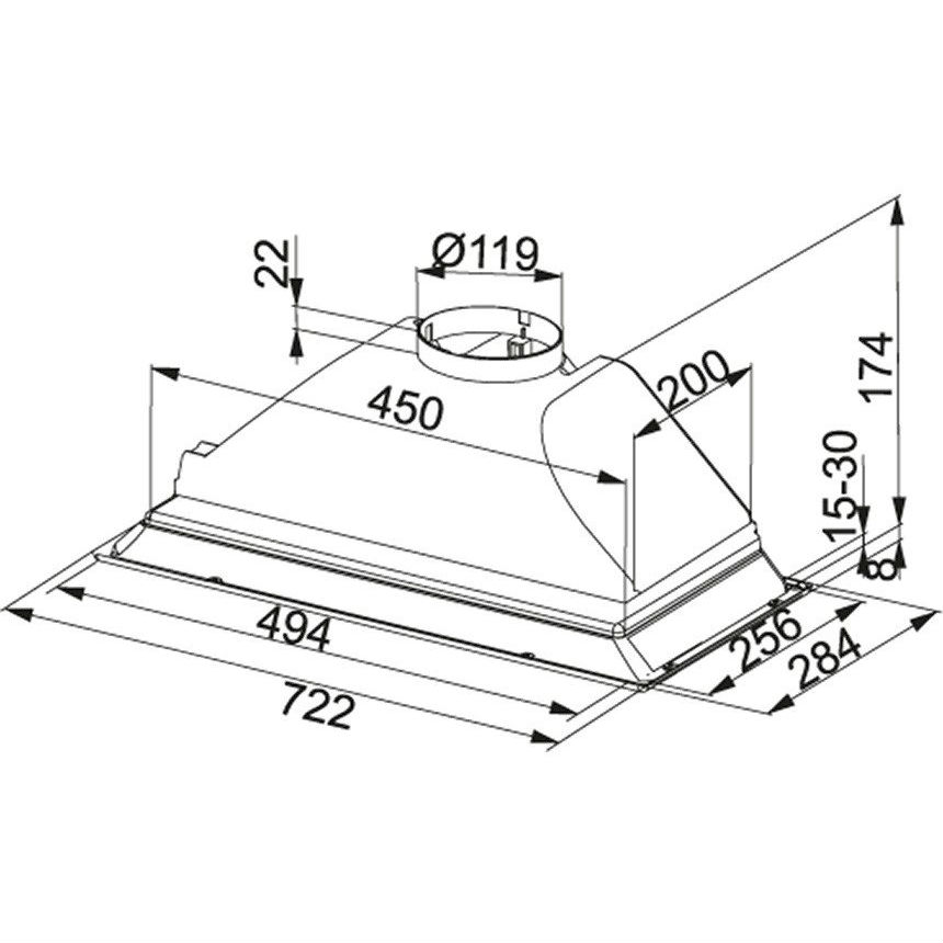 Витяжка FRANKE FBI 722 XS LED0 (305.0518.701) Тип вбудована