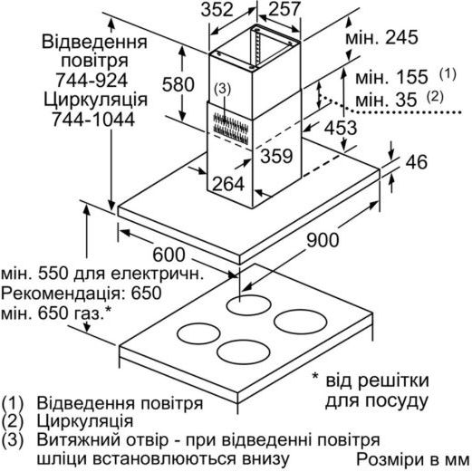 Внешний вид Вытяжка SIEMENS LF97BBM50