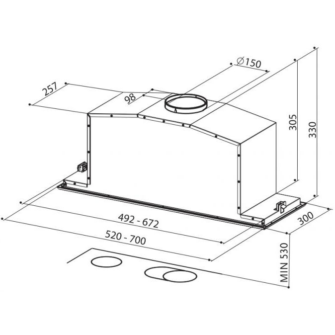 Вытяжка FABER INCA LUX EV8 X/WH A52 Режим работы циркуляция