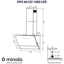 Витяжка MINOLA HVS 66102 BL 1000 LED