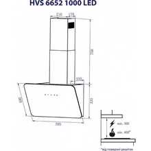 Вытяжка MINOLA HVS 6652 BL 1000 LED