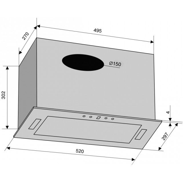 Вытяжка VENTOLUX PUNTO 60 BG (900) TRC Режим работы отвод