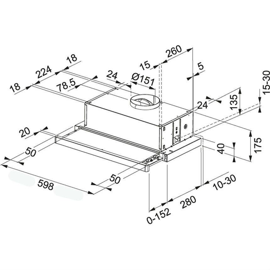 Вытяжка FRANKE FTC 632L BK (315.0547.798) Тип встраиваемая