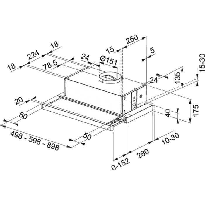 Витяжка FRANKE Flexa FTC 532L WH Тип телескопічна