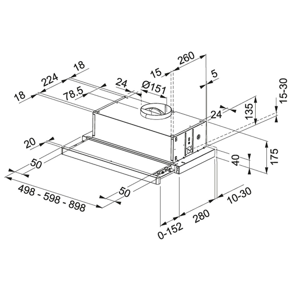 Витяжка FRANKE Flexa FTC 632L WH Тип телескопічна