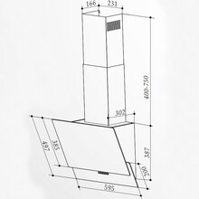 Вытяжка INTERLINE ALTEA WH A 60 PB/GL/A