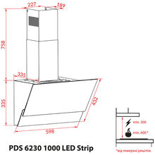 Витяжка WEILOR PDS 6230 BL 1000 LED strip