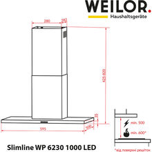 Витяжка WEILOR Slimline WP 6230 WH 1000 LED