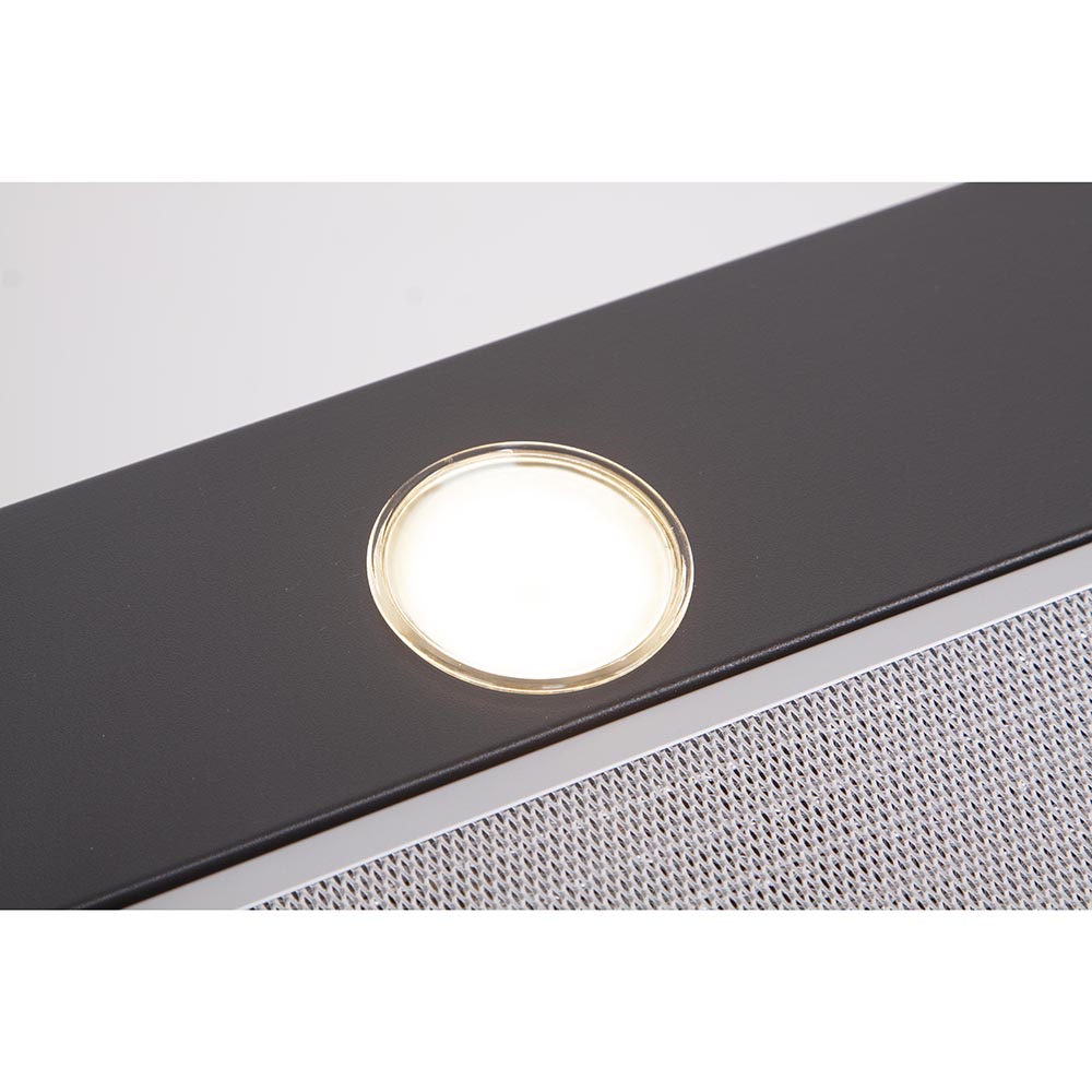 Зовнішній вигляд Витяжка VENTOLUX GARDA 60 BK/BG (1100) SMD LED