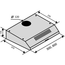 Вытяжка VENTOLUX PARMA 50 BR (600)