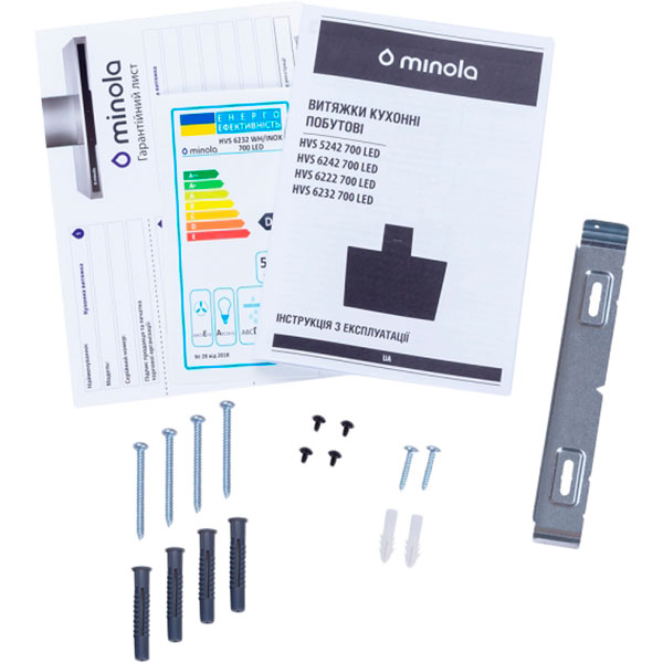 У Фокстрот Витяжка MINOLA HVS 6232 WH/INOX 700 LED