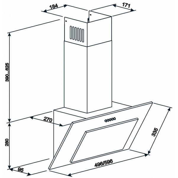 В Україні Витяжка ELEYUS Vertical 1000 50 WH